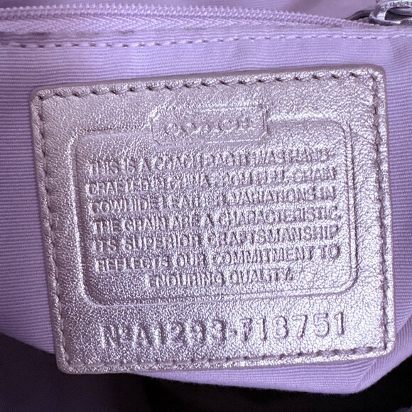 COACH Soho F18751 Cream Leather Medium East West Tote Shoulder Bag Gold Trim - Picture 5 of 13